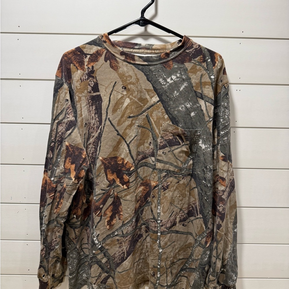 Men's Woodland Camo Long Sleeve Shirt